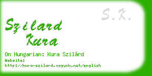 szilard kura business card